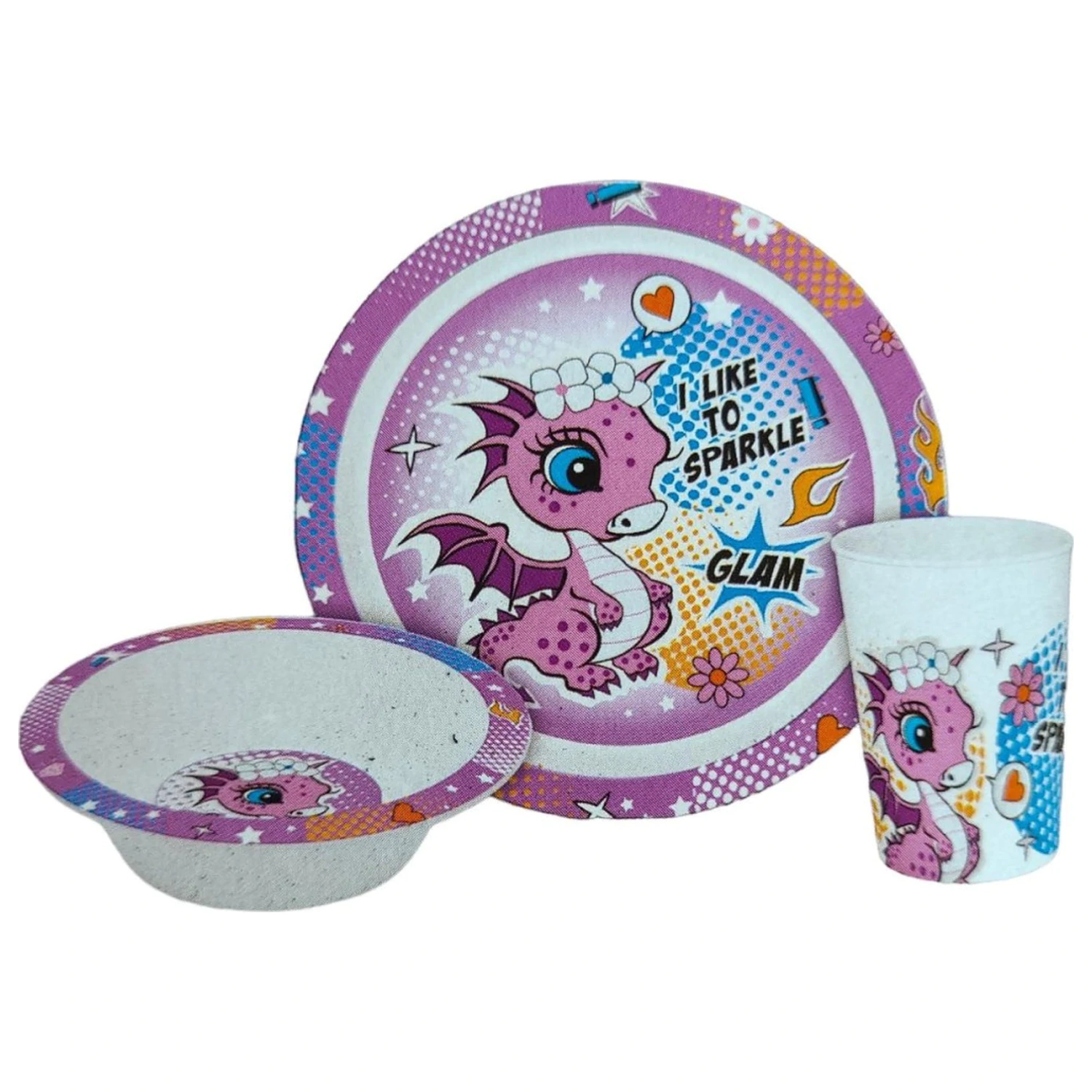 Dragon Glam Set de vase de servire, Set micro plastic in cutie poza produsului
