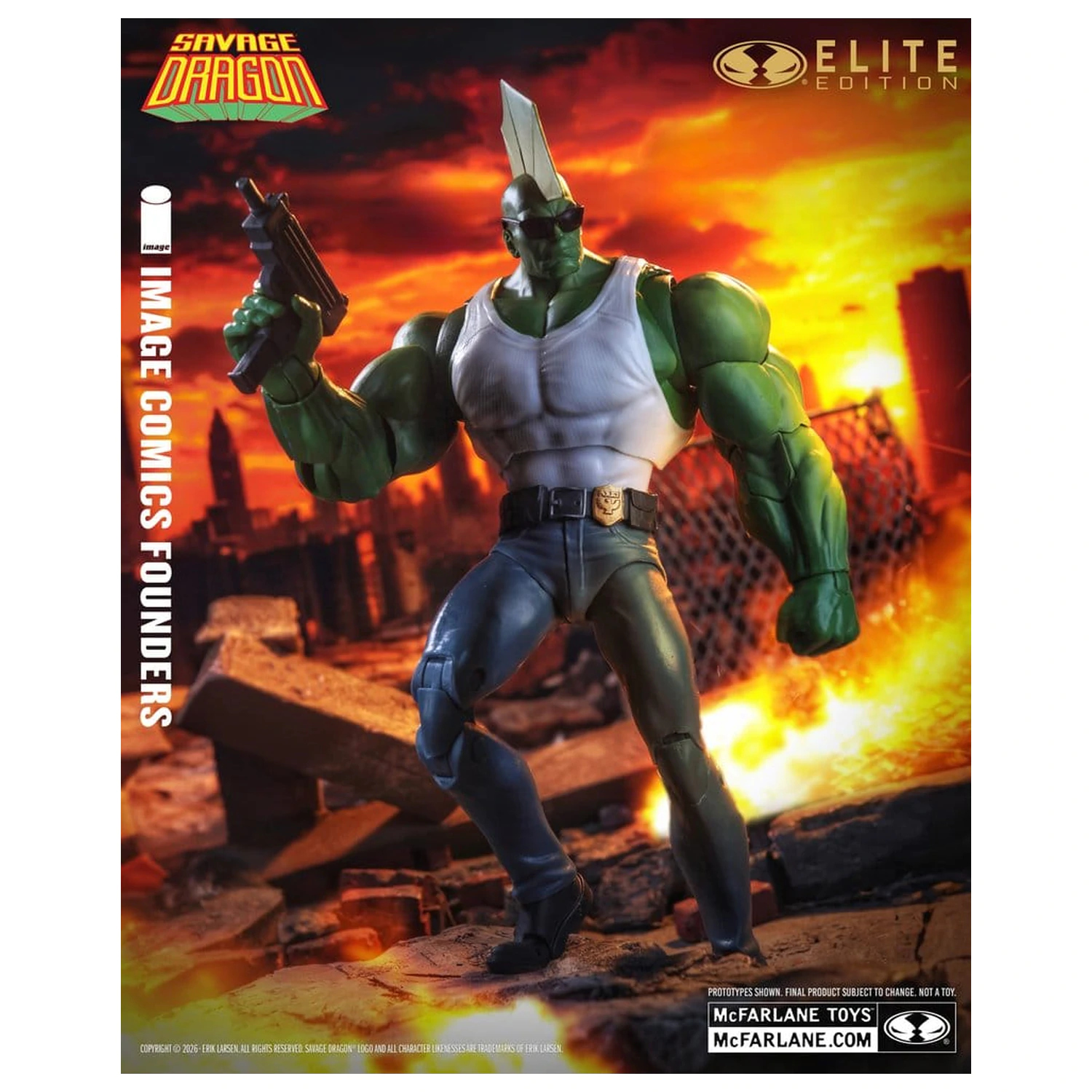 Savage Dragon Image Comics Founders Series McFarlane Elite Edition Figurină de acțiune Dragon 20 cm poza produsului