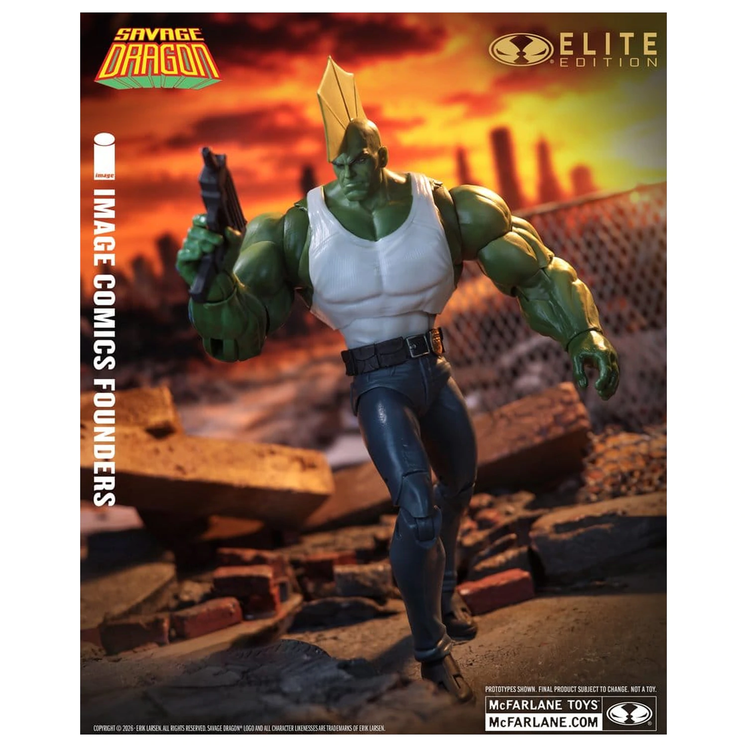 Savage Dragon Image Comics Founders Series McFarlane Elite Edition Figurină de acțiune Dragon 20 cm poza produsului