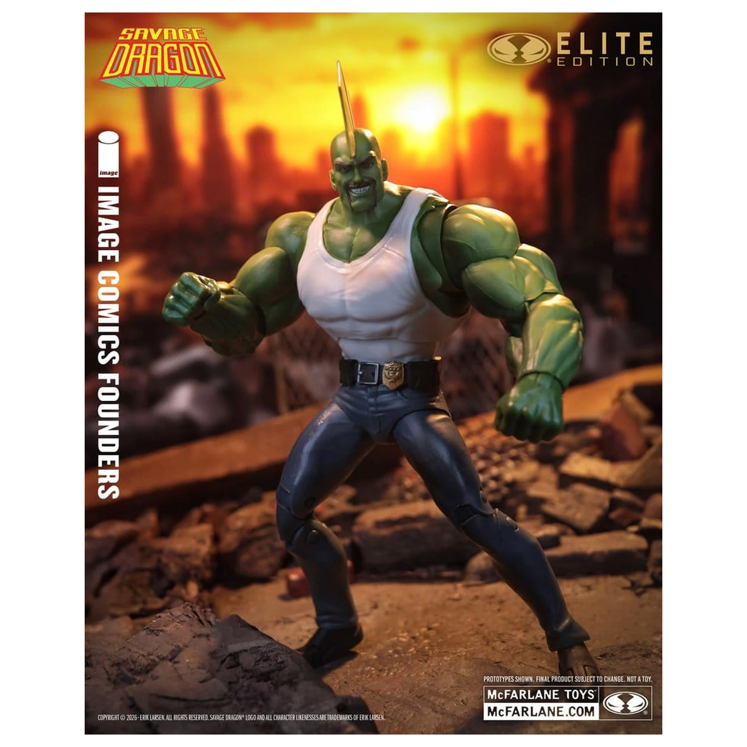 Savage Dragon Image Comics Founders Series McFarlane Elite Edition Figurină de acțiune Dragon 20 cm poza produsului