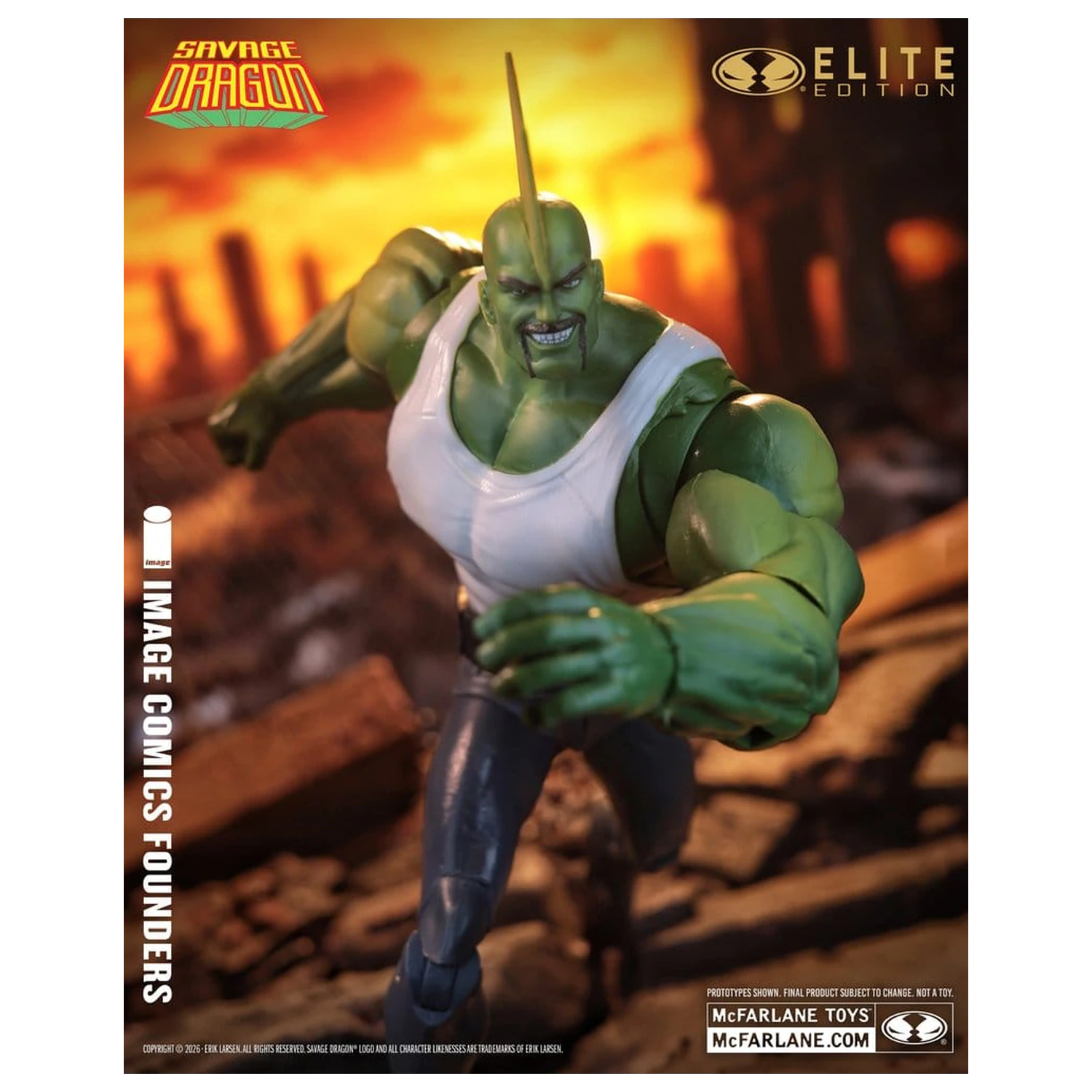 Savage Dragon Image Comics Founders Series McFarlane Elite Edition Figurină de acțiune Dragon 20 cm poza produsului