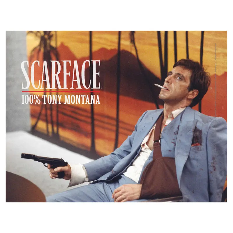 Scarface Tony Montana poster din sticlă poza produsului
