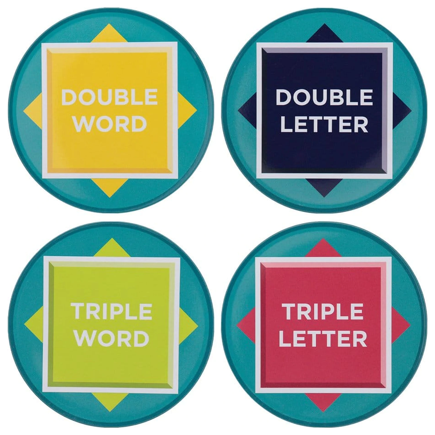 Scrabble set de 4 bucăți de suporturi imprimate din metal poza produsului