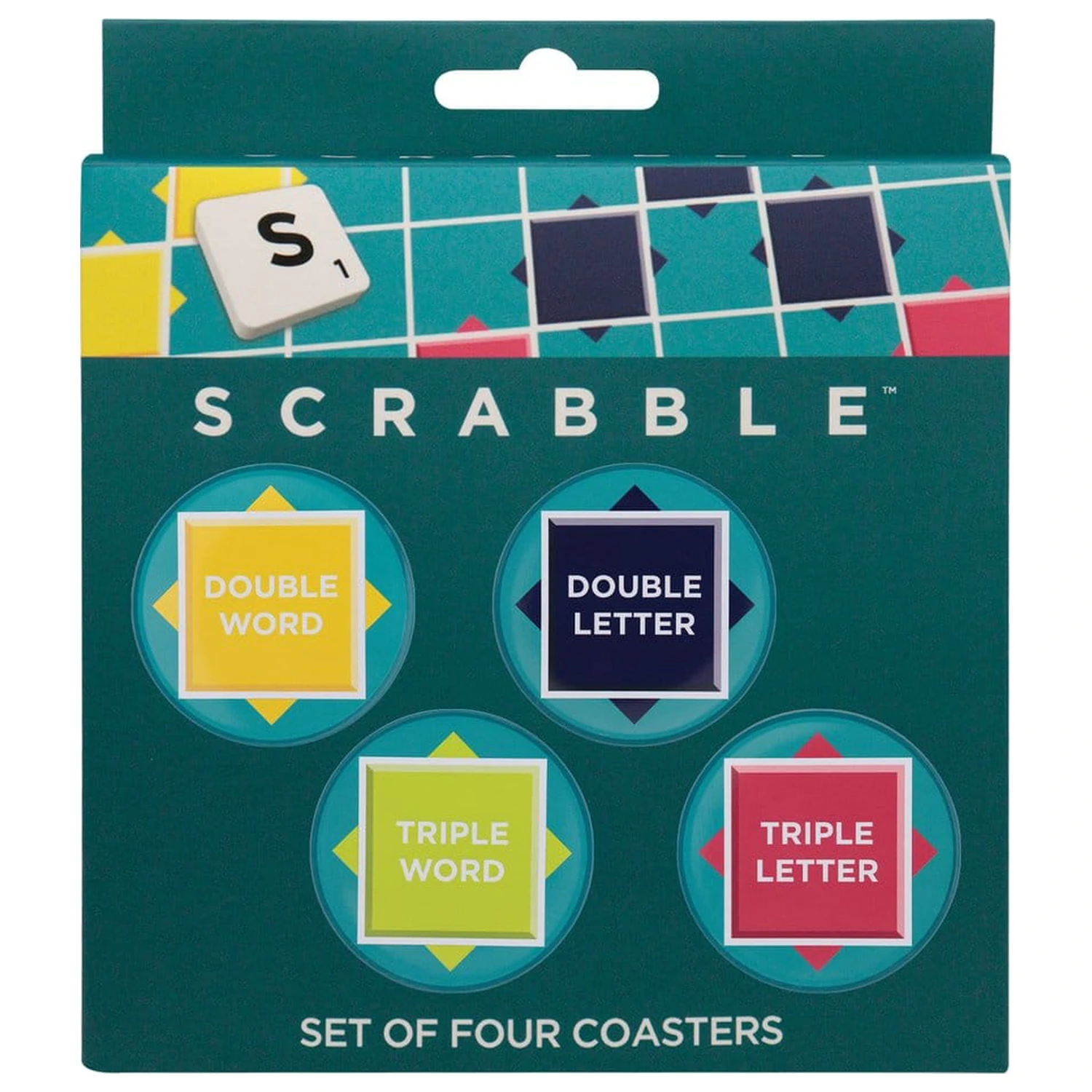 Scrabble set de 4 bucăți de suporturi imprimate din metal poza produsului
