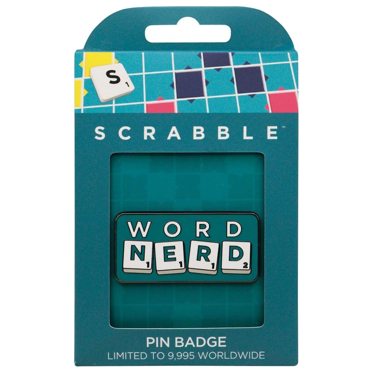 Scrabble Pin Badge Word Nerd Editie Limitata poza produsului