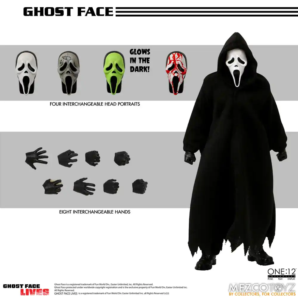 Figurină de acțiune Scream 1/12 Ghost Face 16 cm poza produsului