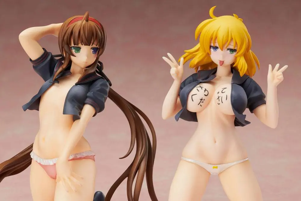 Senran Kagura NewWave Gburst Statuie PVC 1/10 Ryobi x Ryona Bare Body Sailor Uniform Ver. 19 cm poza produsului