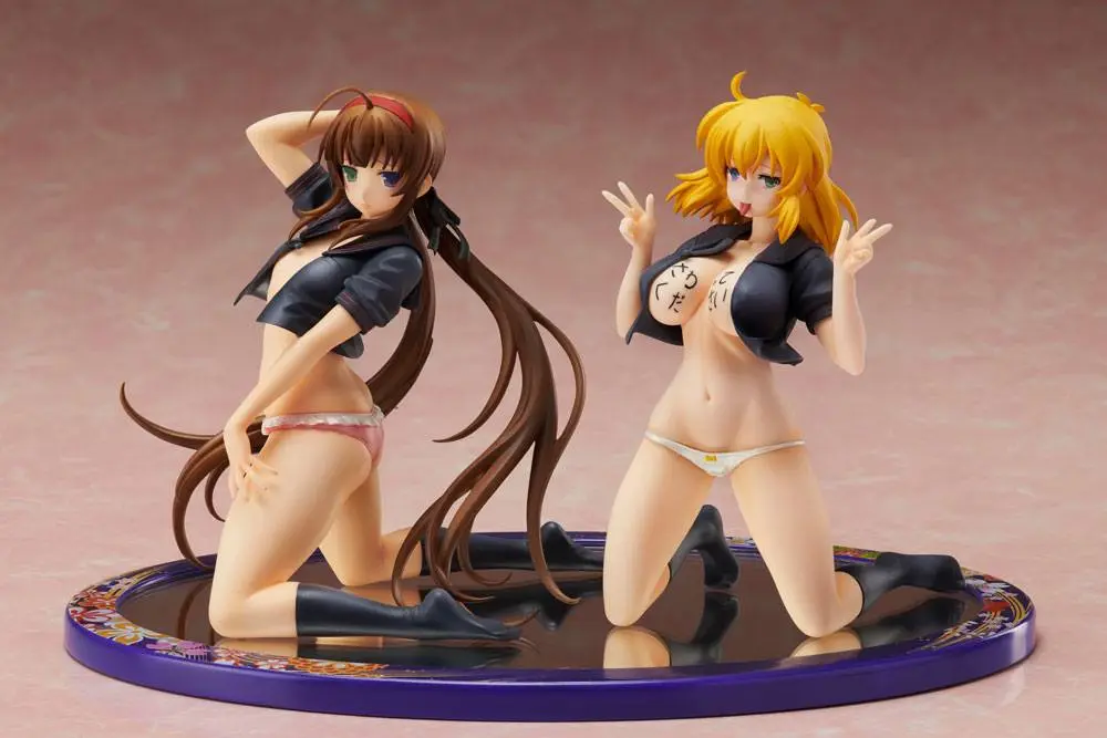 Senran Kagura NewWave Gburst Statuie PVC 1/10 Ryobi x Ryona Bare Body Sailor Uniform Ver. 19 cm poza produsului