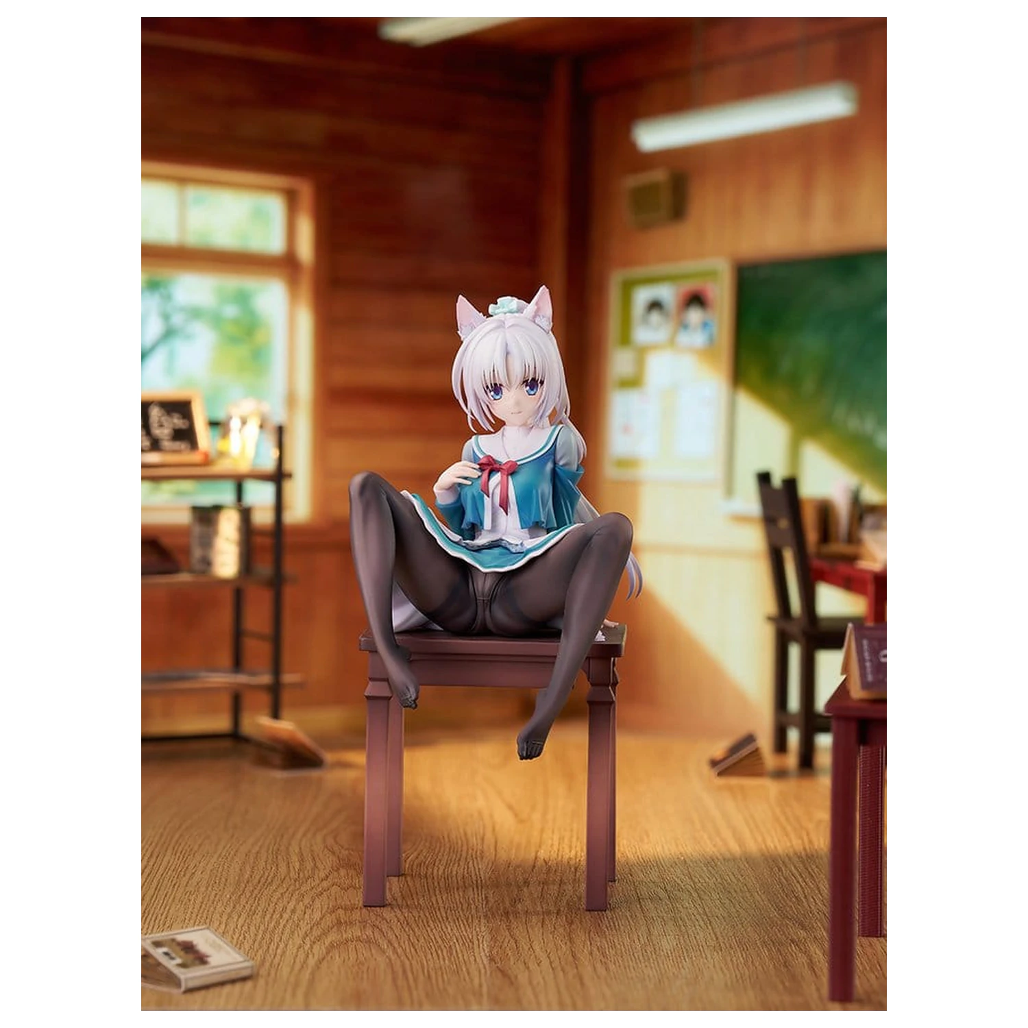 Senren*Banka PVC Figurina 1/7 Yoshino Asatake Animal Ears School Uniform Ver. 21 cm poza produsului