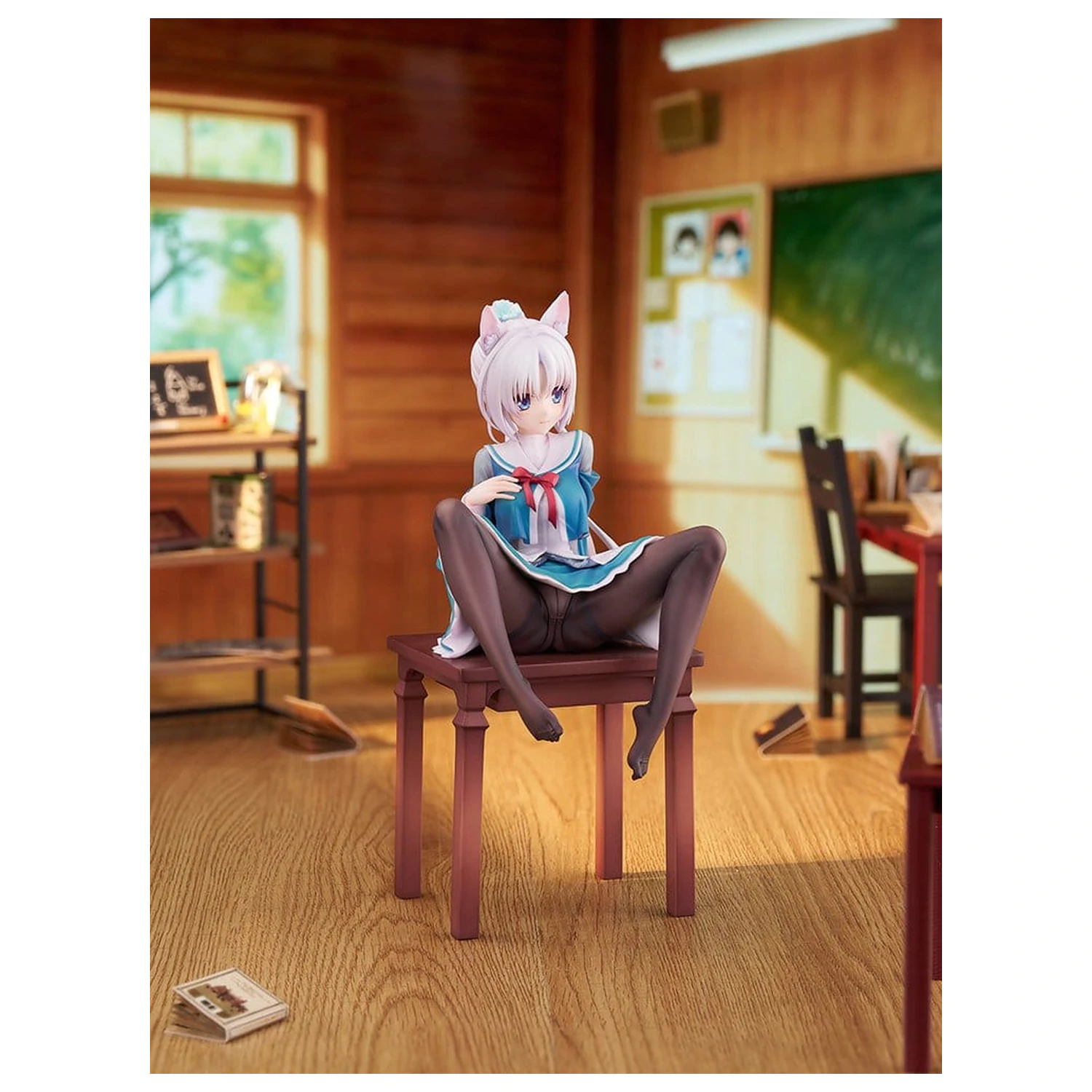 Senren*Banka PVC Figurina 1/7 Yoshino Asatake Animal Ears School Uniform Ver. 21 cm poza produsului