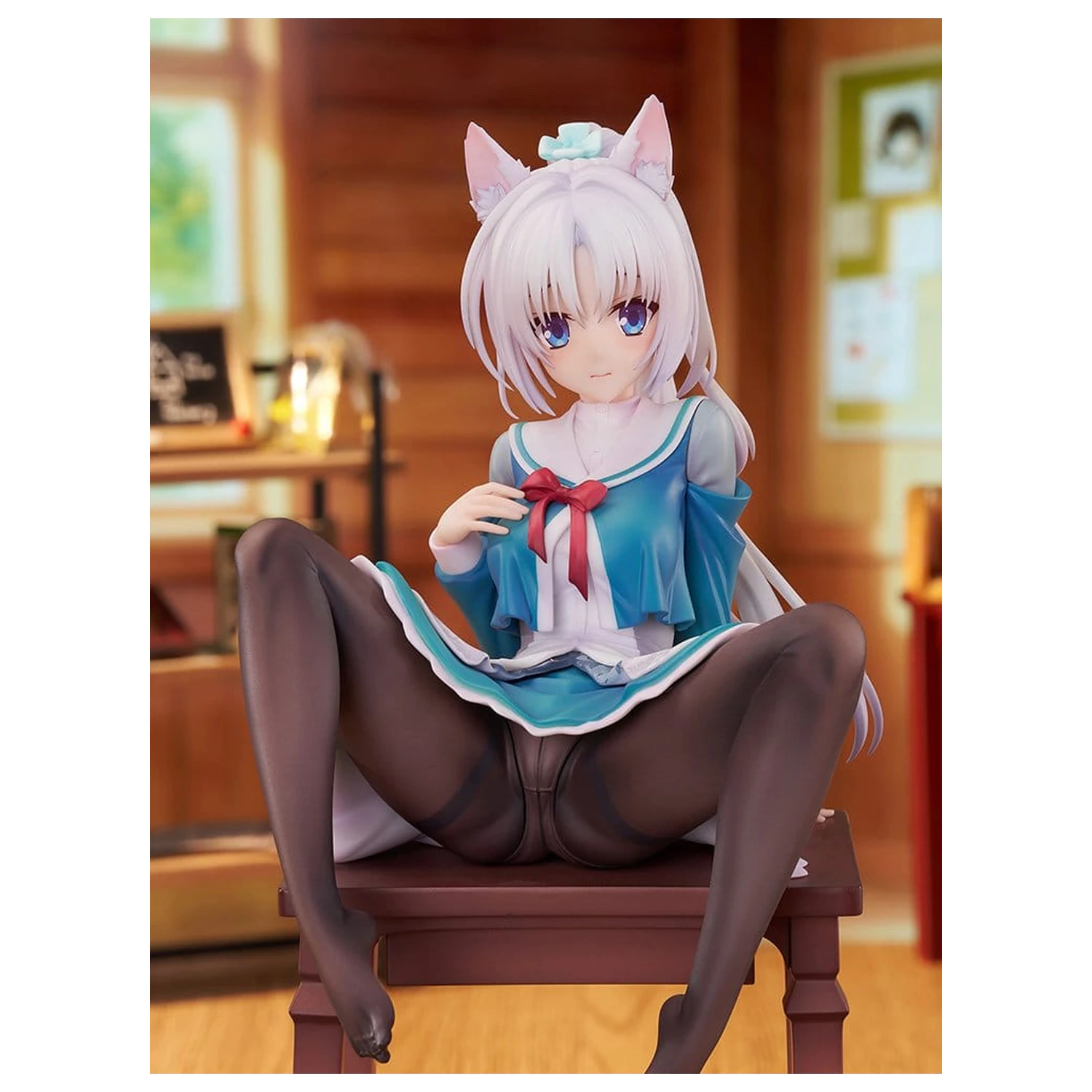 Senren*Banka PVC Figurina 1/7 Yoshino Asatake Animal Ears School Uniform Ver. 21 cm poza produsului