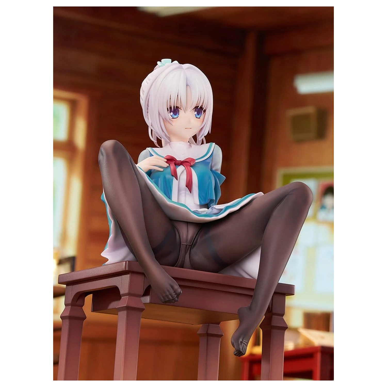 Senren*Banka PVC Figurina 1/7 Yoshino Asatake Animal Ears School Uniform Ver. 21 cm poza produsului