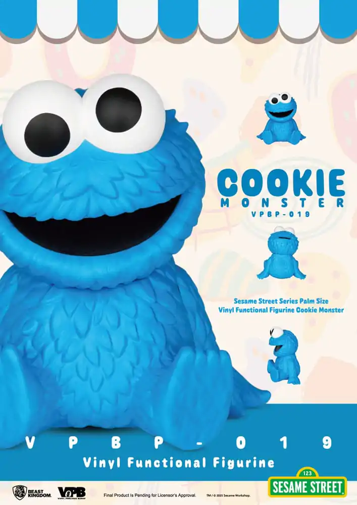 Sesame Street Pusculita de Vinil Cookie Monster 12 cm poza produsului