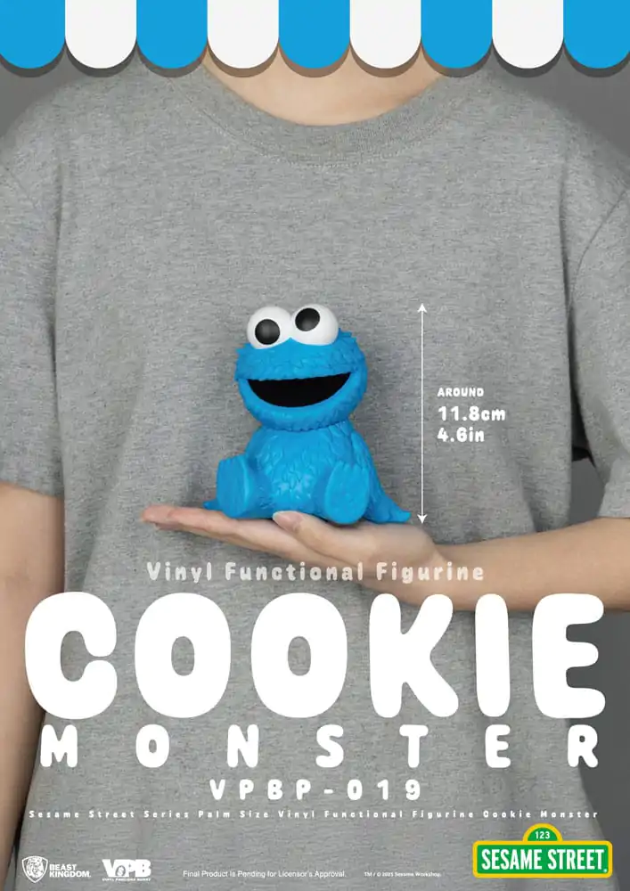 Sesame Street Pusculita de Vinil Cookie Monster 12 cm poza produsului