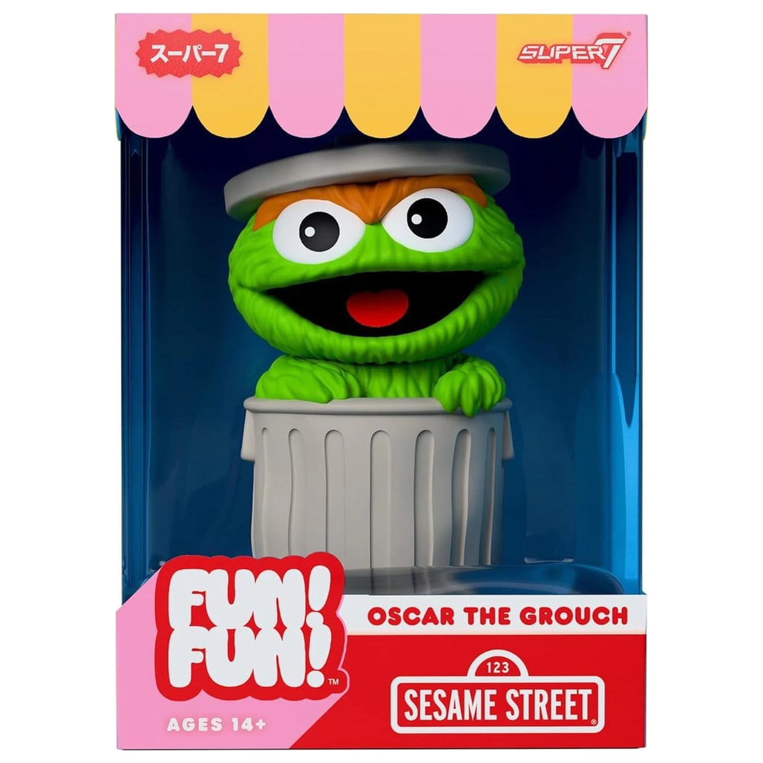 Sesame Street Fun! Fun! Figurina din vinil moale Wave 01 - Oscar the Grouch 18 cm poza produsului