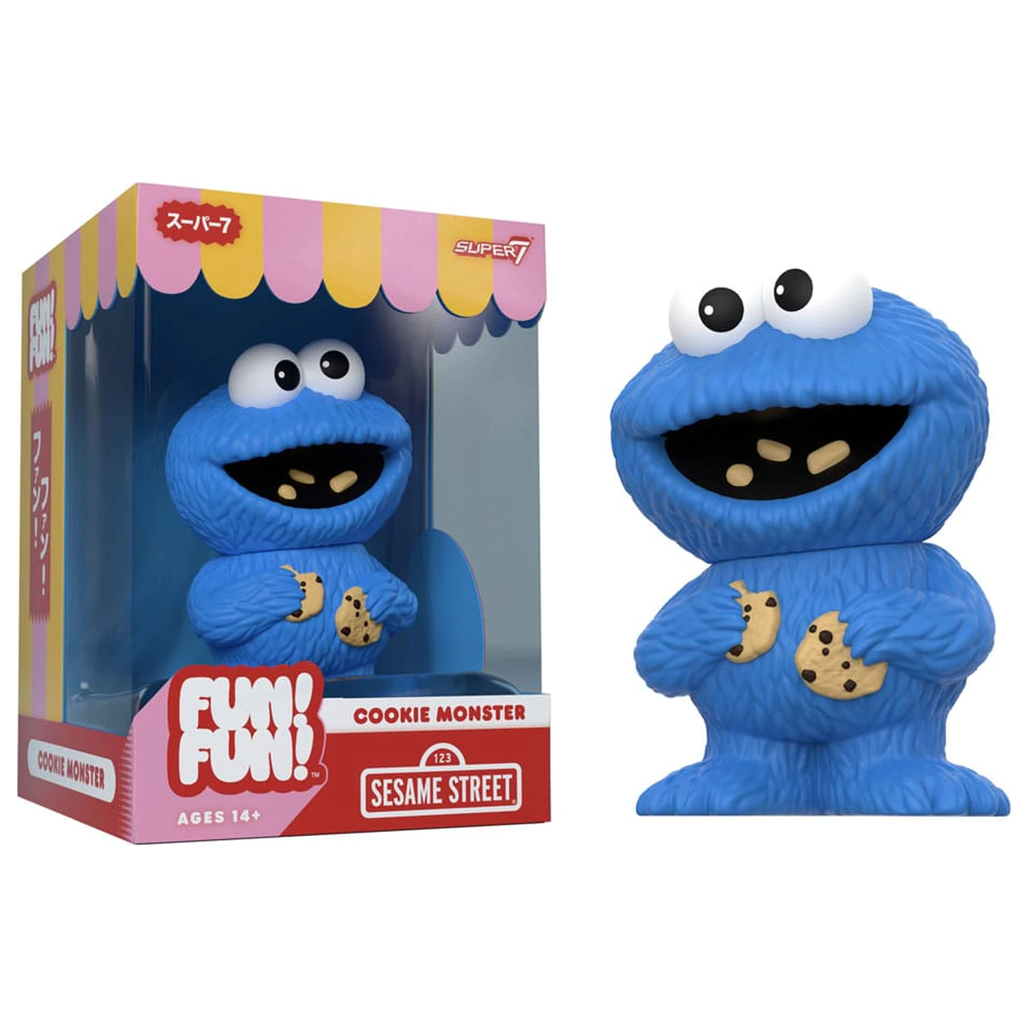 Sesame Street FUN! FUN! Figurina de vinil Wave 02 Cookie Monster 13 cm poza produsului
