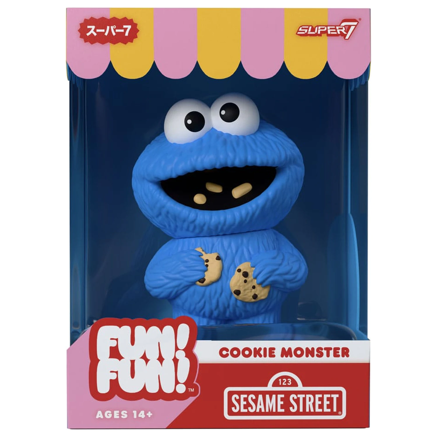 Sesame Street FUN! FUN! Figurina de vinil Wave 02 Cookie Monster 13 cm poza produsului