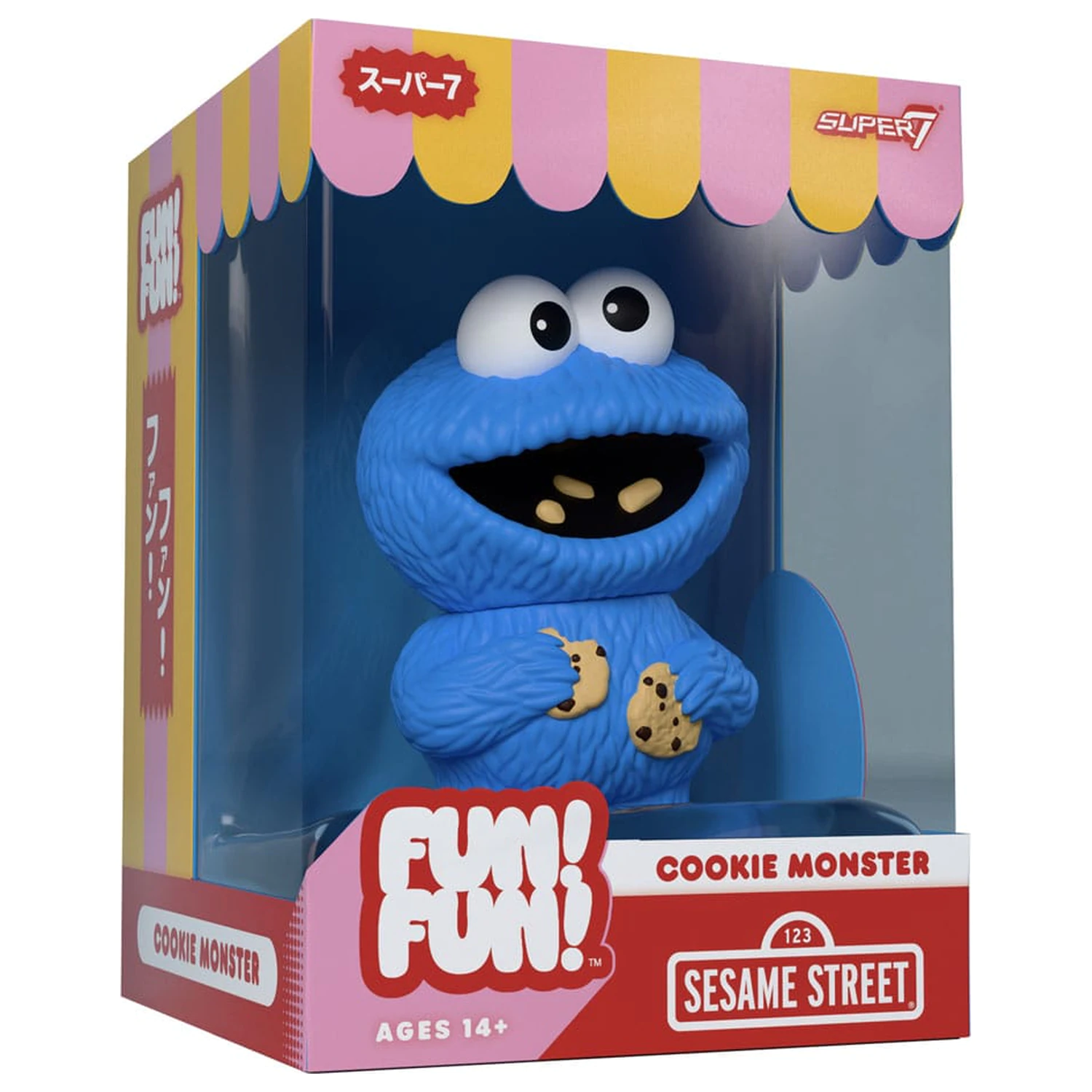 Sesame Street FUN! FUN! Figurina de vinil Wave 02 Cookie Monster 13 cm poza produsului