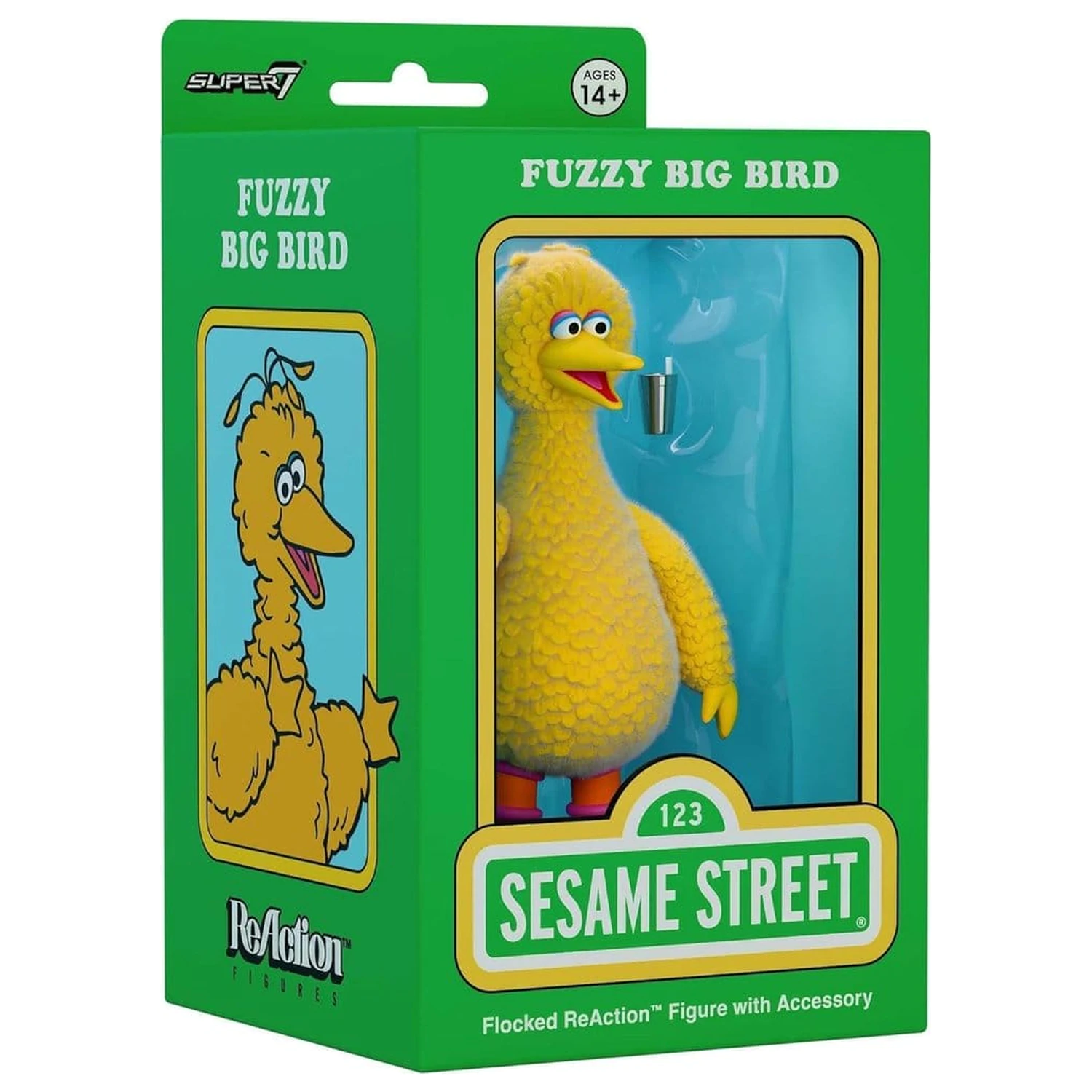 Sesame Street ReAction Figura de actiune Big Bird (Flocked) poza produsului