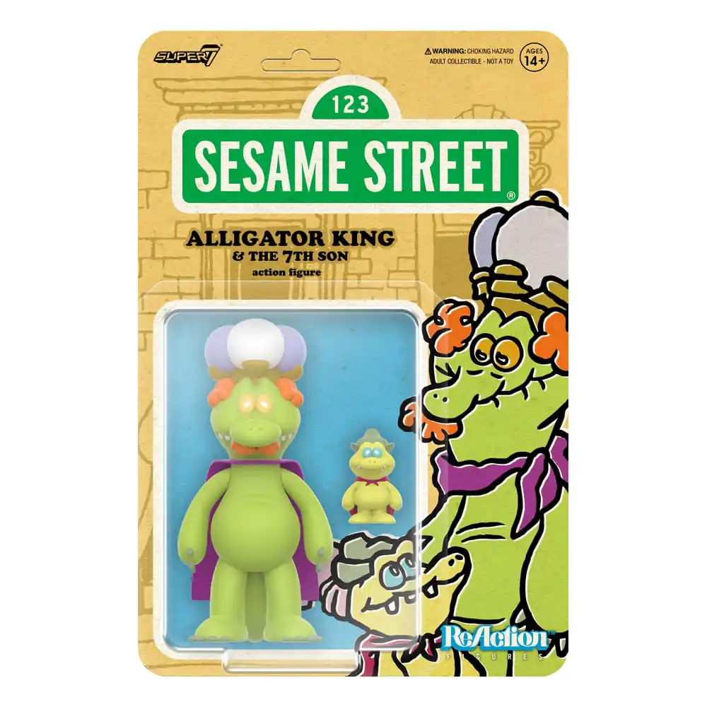 Sesame Street ReAction Figurină de acțiune Wave 04 Alligator King & 7th Son 10 cm poza produsului