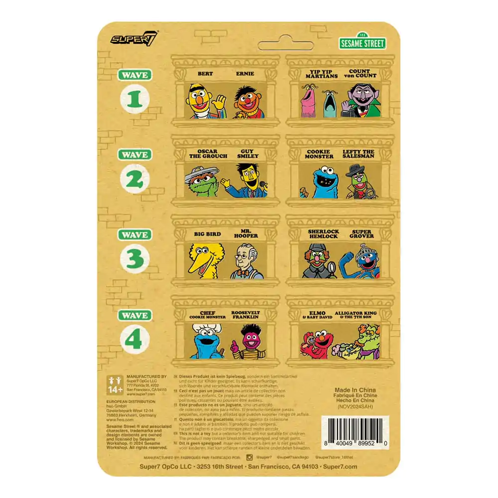 Sesame Street ReAction Figurină de acțiune Wave 04 Alligator King & 7th Son 10 cm poza produsului