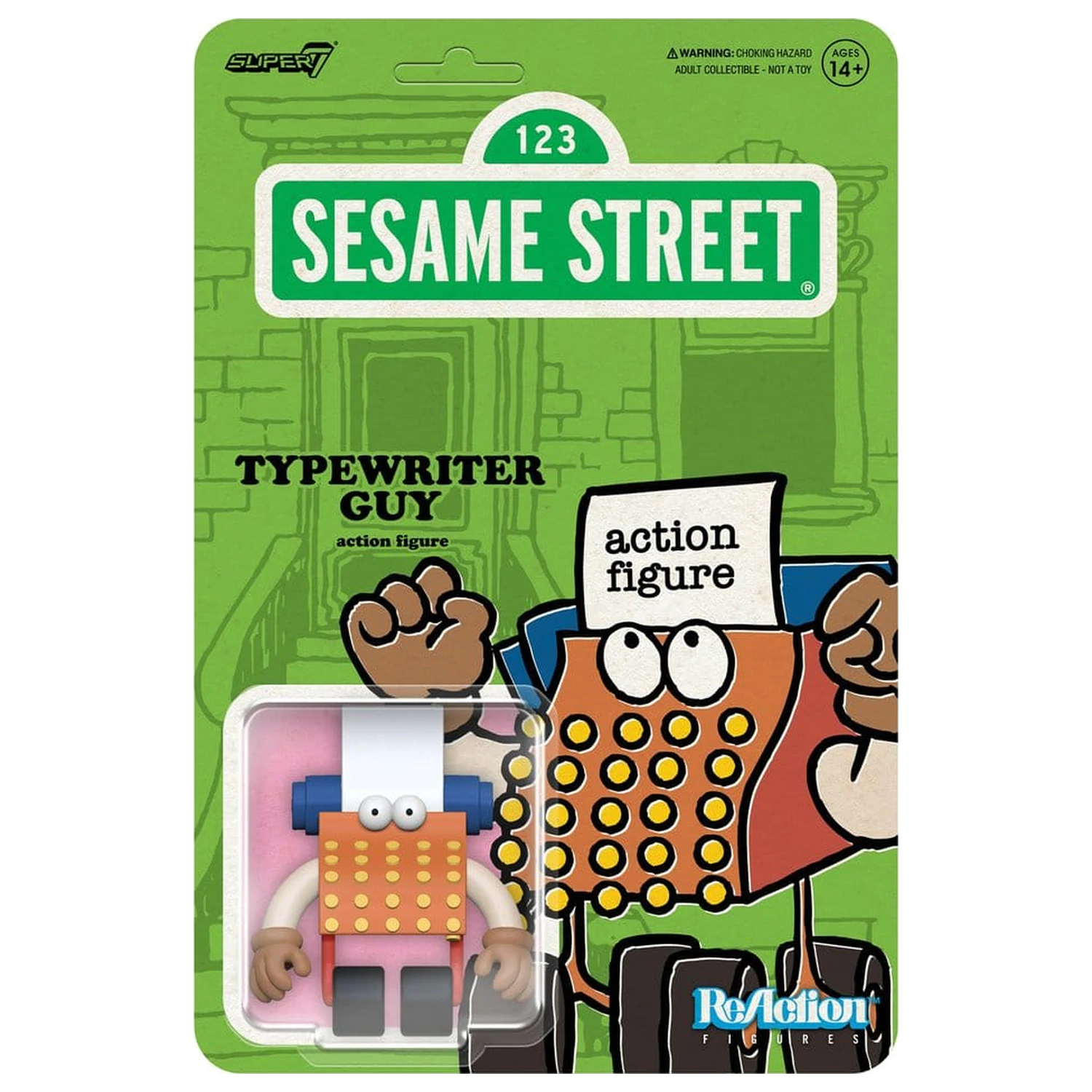 Sesame Street ReAction figurina de actiune Wave 06 Typewriter Guy 6 cm poza produsului