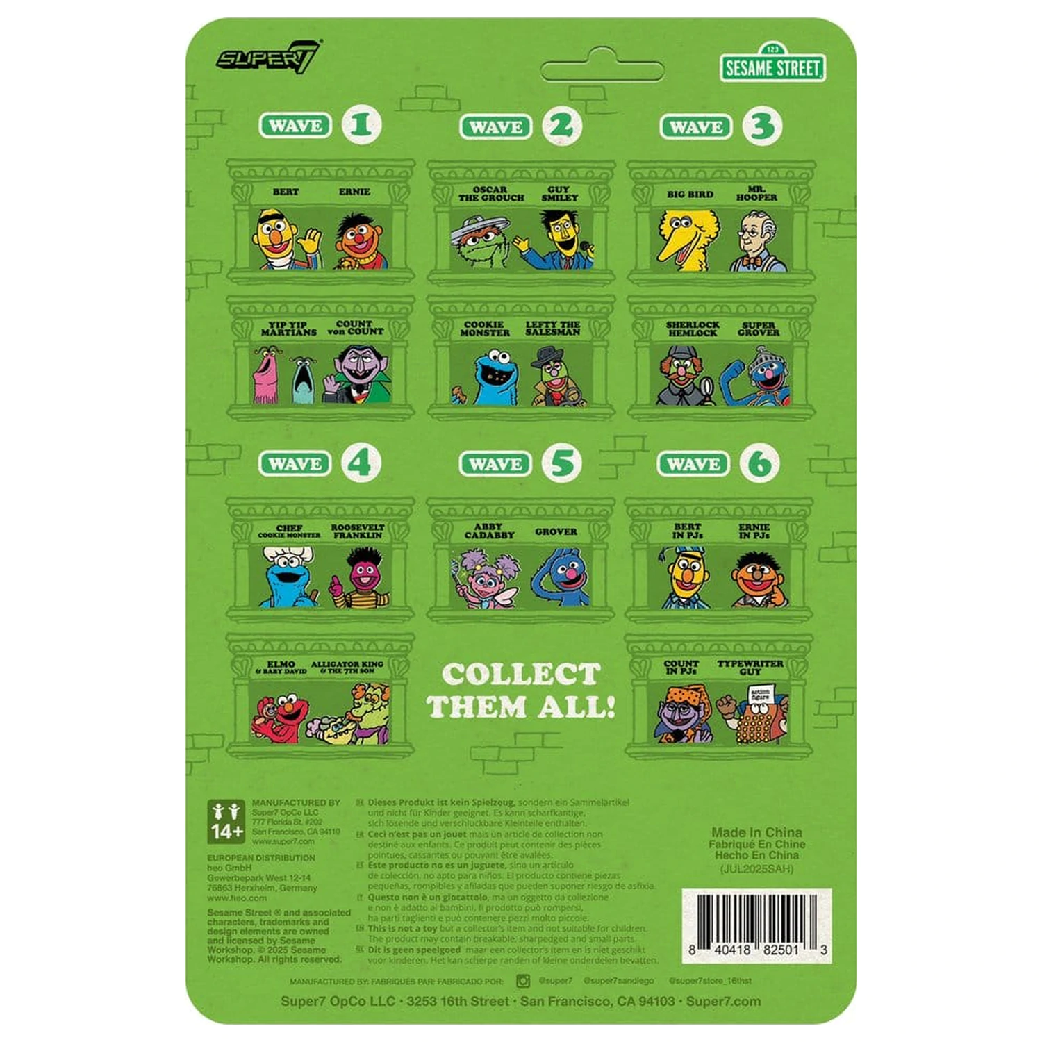 Sesame Street ReAction figurina de actiune Wave 06 Typewriter Guy 6 cm poza produsului