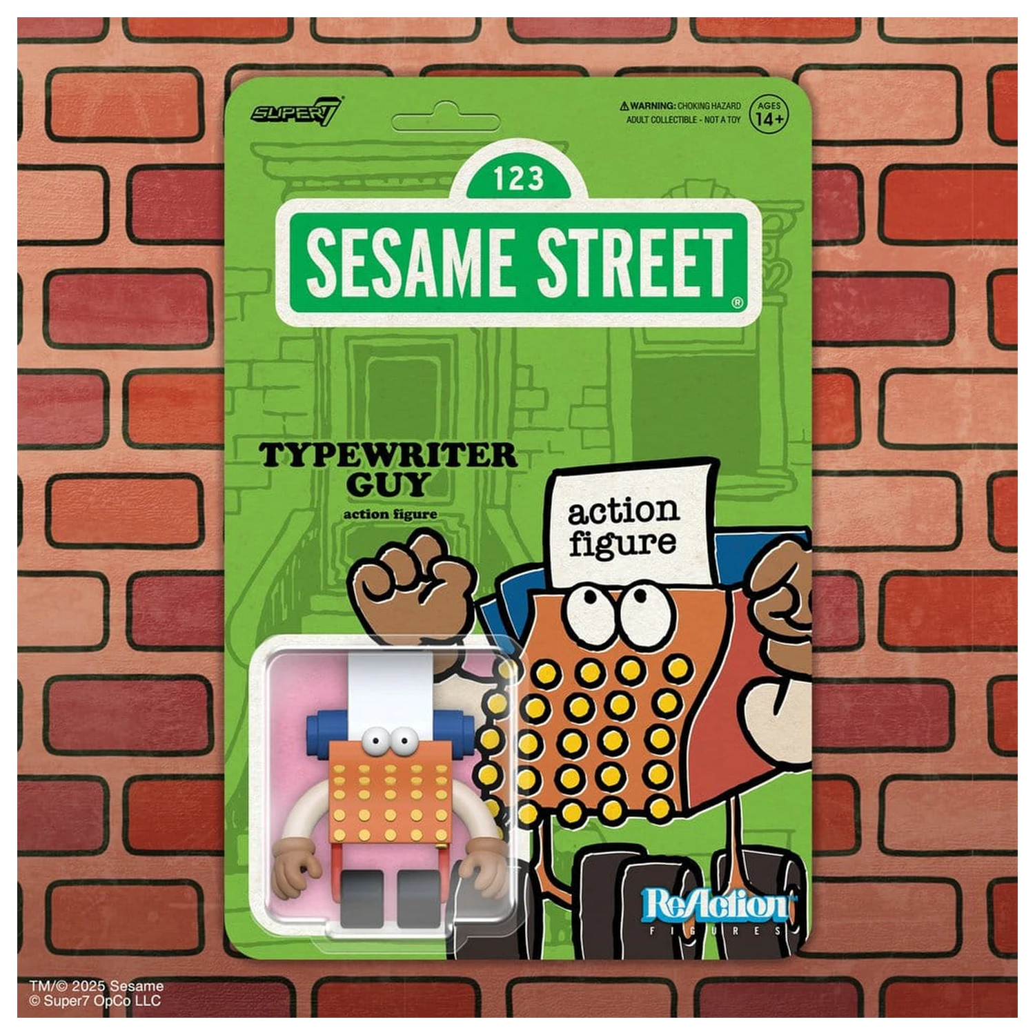 Sesame Street ReAction figurina de actiune Wave 06 Typewriter Guy 6 cm poza produsului