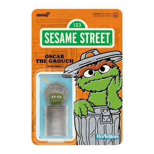 Figurină de acțiune Sesame Street ReAction Wave 02 Oscar the Grouch 10 cm poza produsului