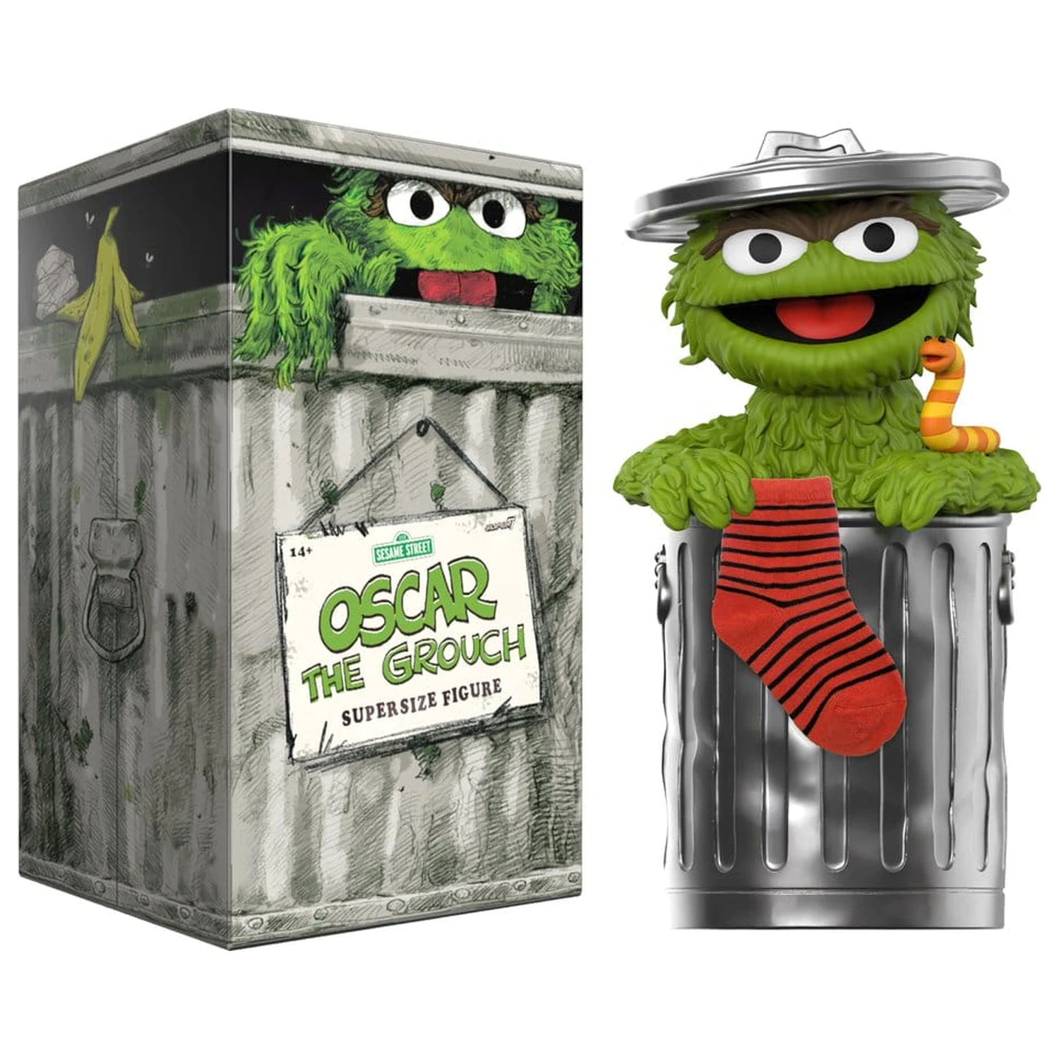 Sesame Street SuperSize figurina de vinil Oscar The Grouch poza produsului