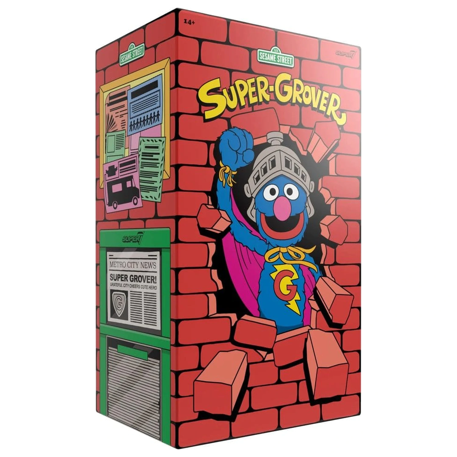 Sesame Street Figurina de vinil supradimensionata Super Grover 36 cm poza produsului