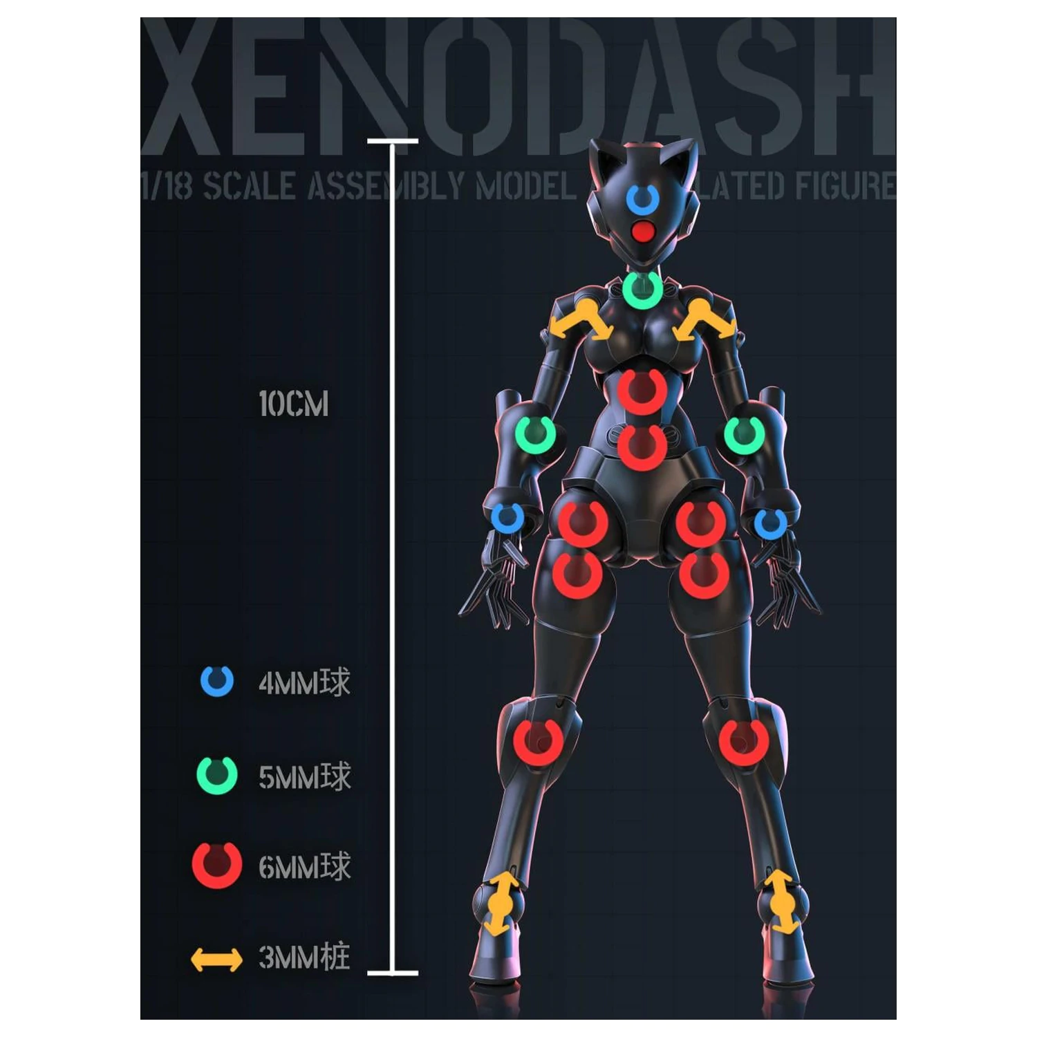 Kit model Sheik Mainland Xenodash (Black) 1/18 poza produsului
