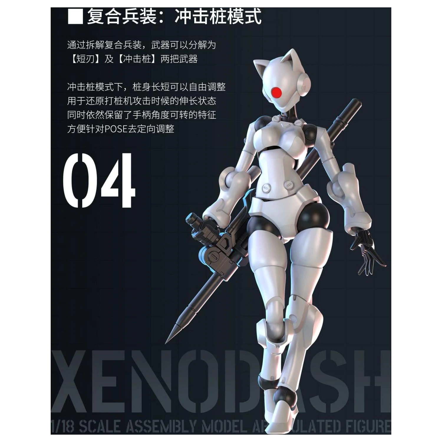 Kit Model SHEIK MAINLAND Xenodash (White) 1/18 poza produsului