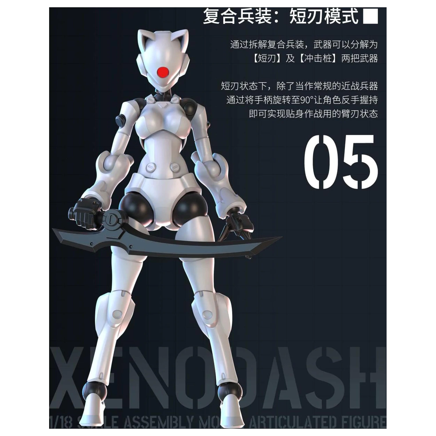 Kit Model SHEIK MAINLAND Xenodash (White) 1/18 poza produsului