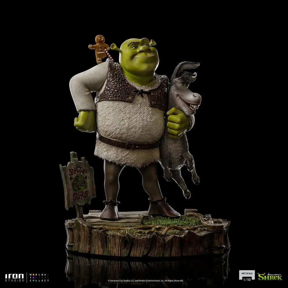 Statuie Shrek Deluxe Art Scale 1/10 Shrek, Donkey and The Gingerbread Man 26 cm poza produsului