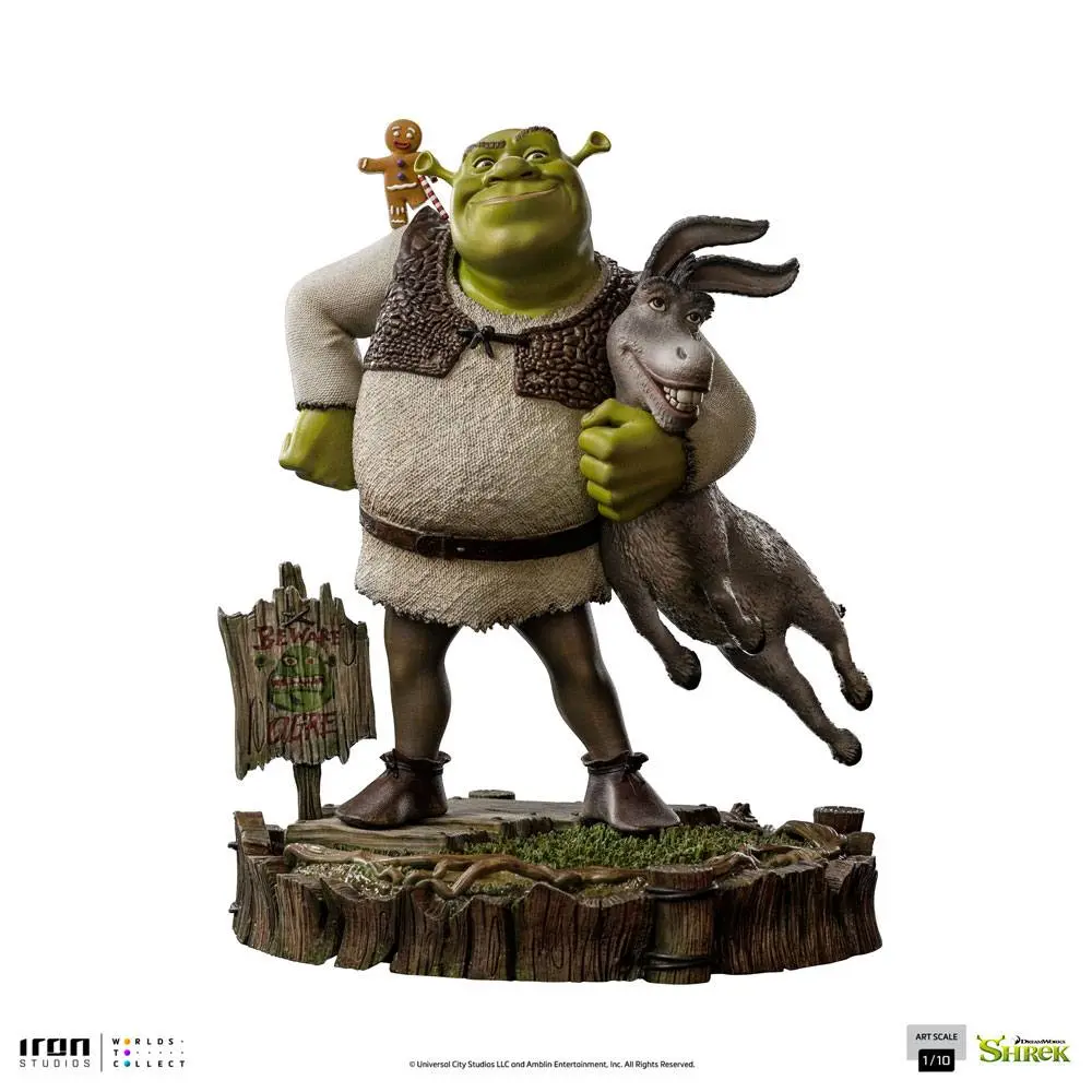 Statuie Shrek Deluxe Art Scale 1/10 Shrek, Donkey and The Gingerbread Man 26 cm poza produsului