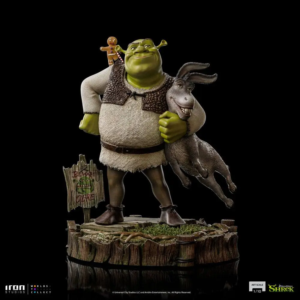 Statuie Shrek Deluxe Art Scale 1/10 Shrek, Donkey and The Gingerbread Man 26 cm poza produsului