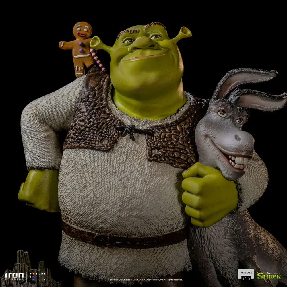 Statuie Shrek Deluxe Art Scale 1/10 Shrek, Donkey and The Gingerbread Man 26 cm poza produsului