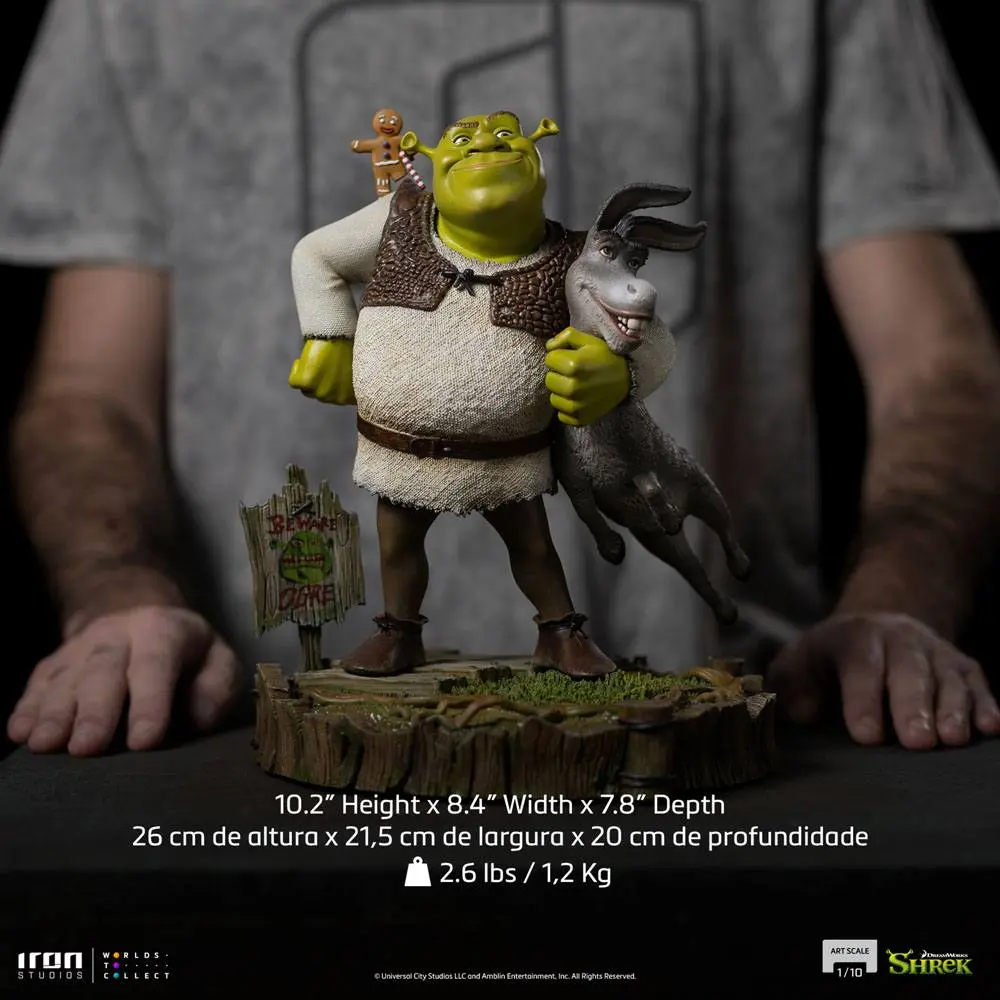 Statuie Shrek Deluxe Art Scale 1/10 Shrek, Donkey and The Gingerbread Man 26 cm poza produsului