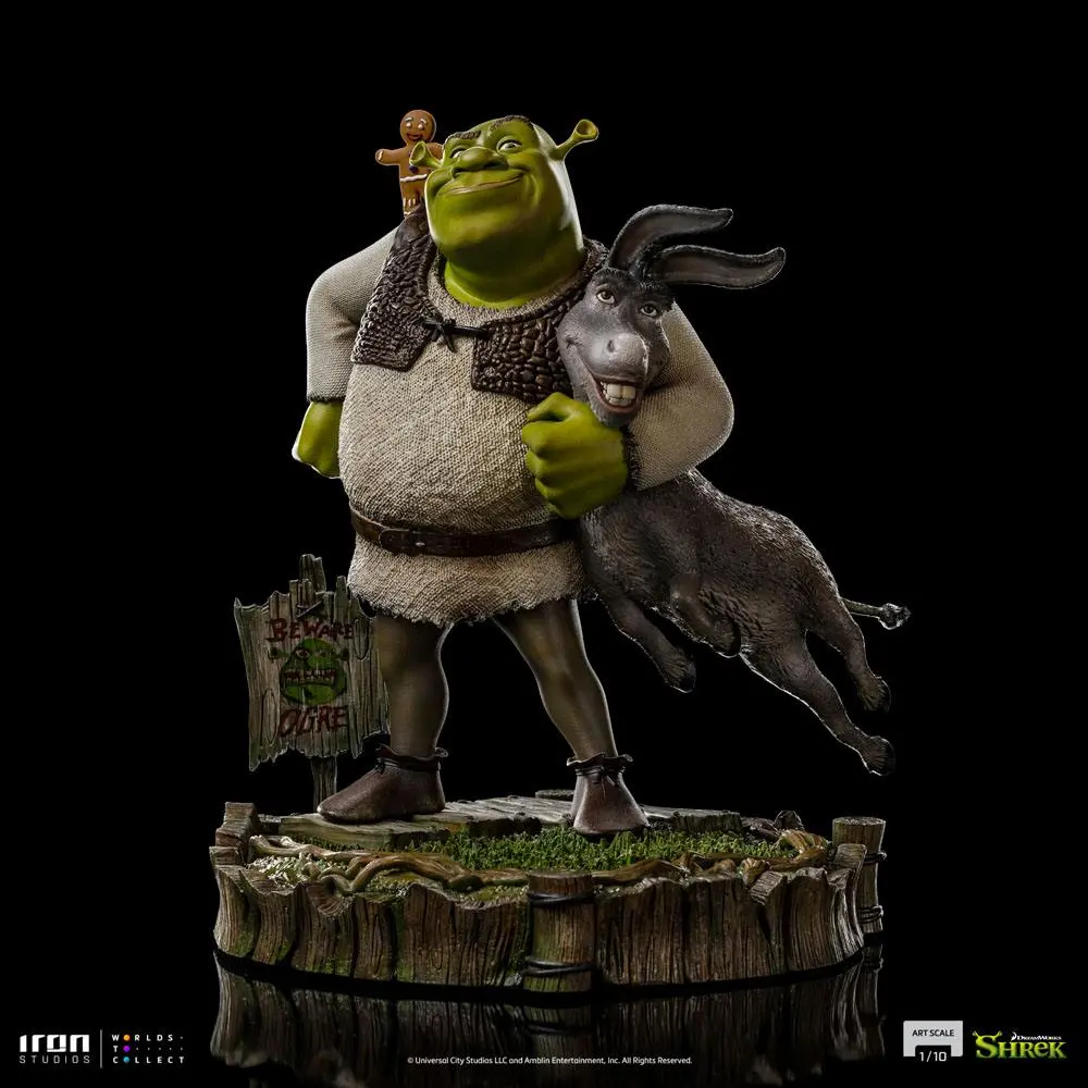 Statuie Shrek Deluxe Art Scale 1/10 Shrek, Donkey and The Gingerbread Man 26 cm poza produsului