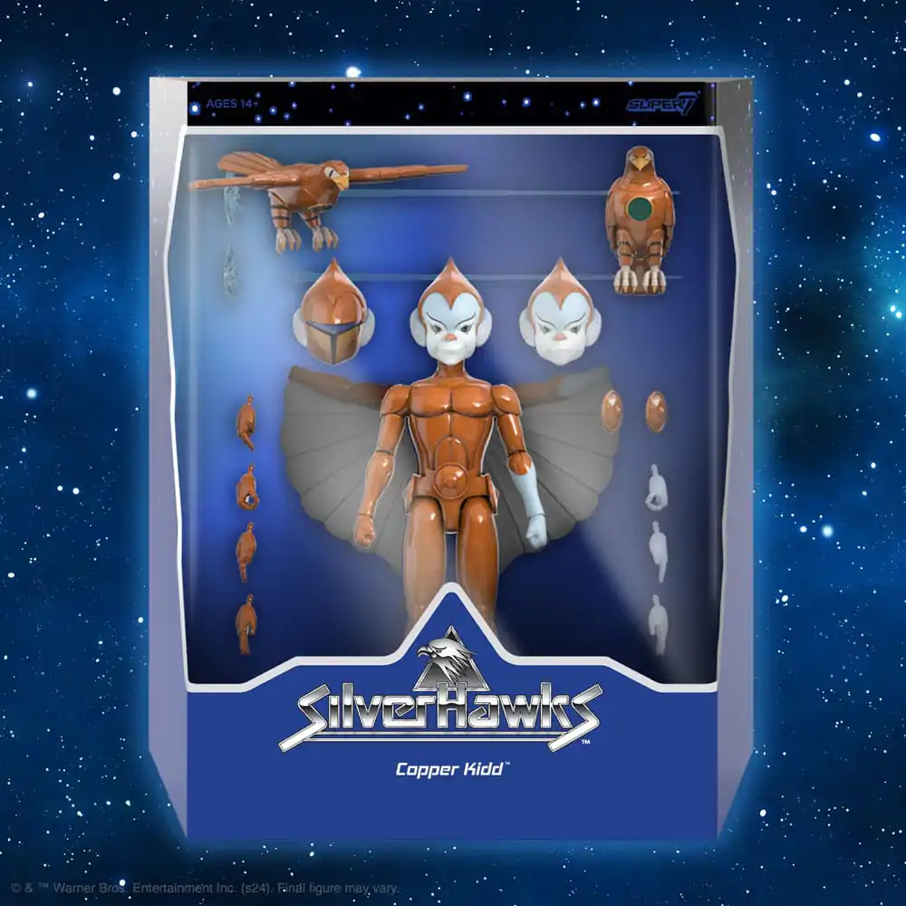SilverHawks Ultimates Figurina de Acțiune Seria 2 Copper Kidd (Aspect Adevărat din Desene Animate) 18 cm poza produsului