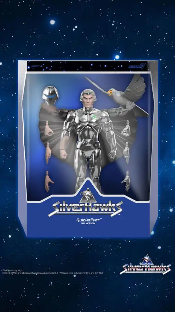 Figurină de acțiune SilverHawks Ultimates Quicksilver (Versiunea Jucărie) 18 cm poza produsului