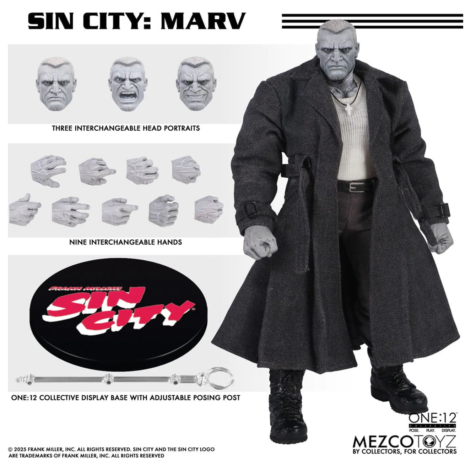 Sin City Action Figure 1/12 Marv 17 cm poza produsului