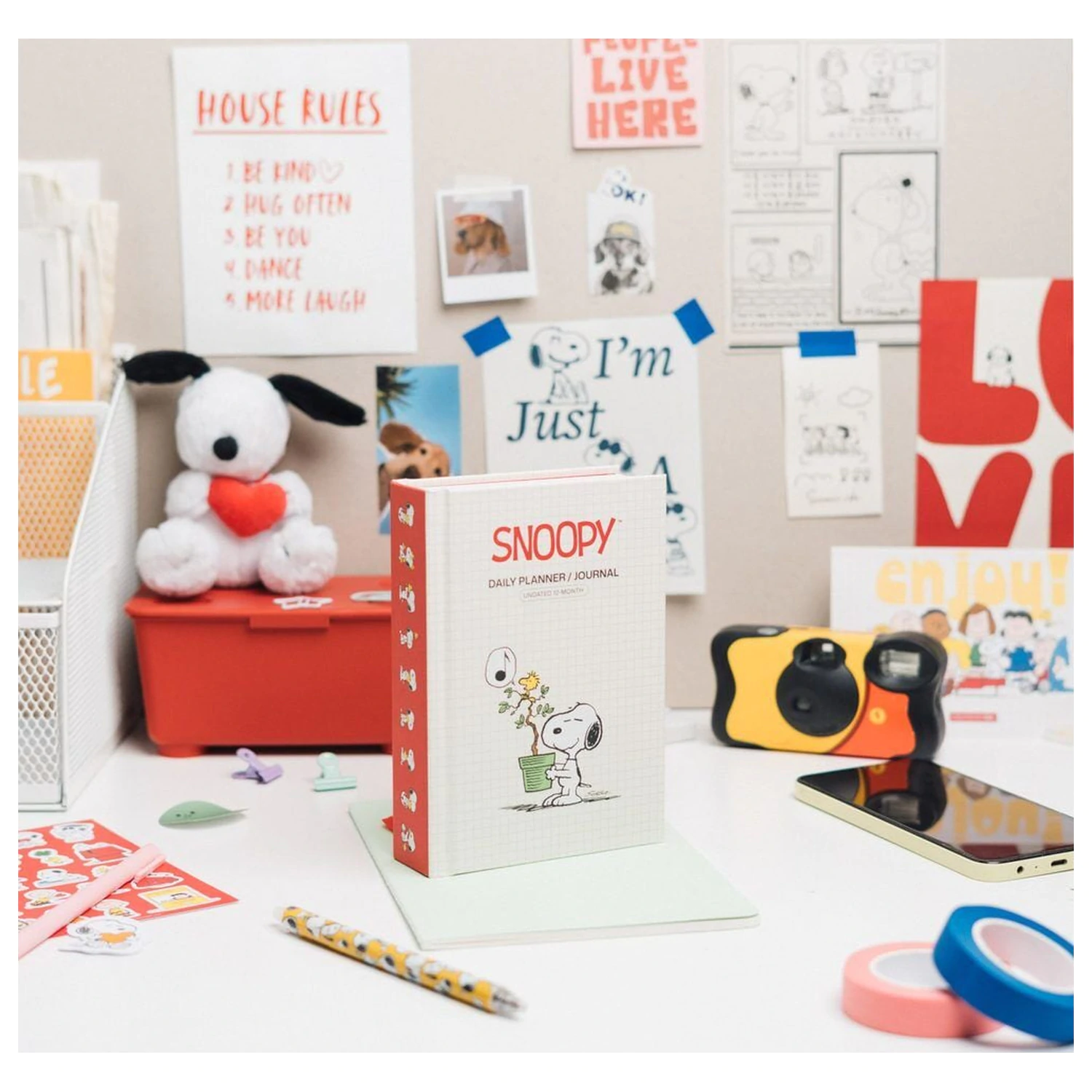 Snoopy A6 planner zilnic nedatat poza produsului