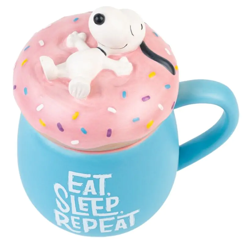 Snoopy Eat Sleep Repeat cană 3D 500ml poza produsului