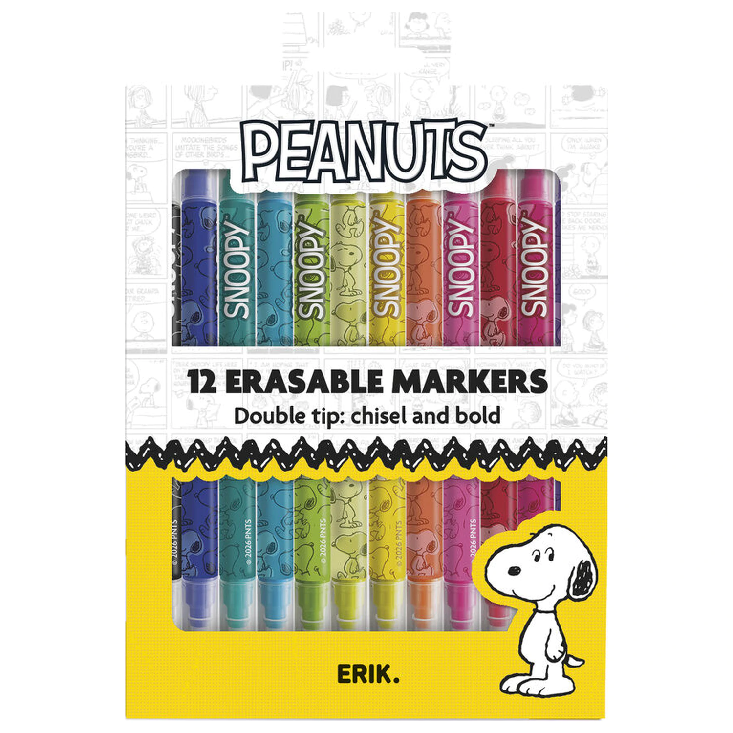Snoopy Peanuts set de 12 markere erasabile poza produsului