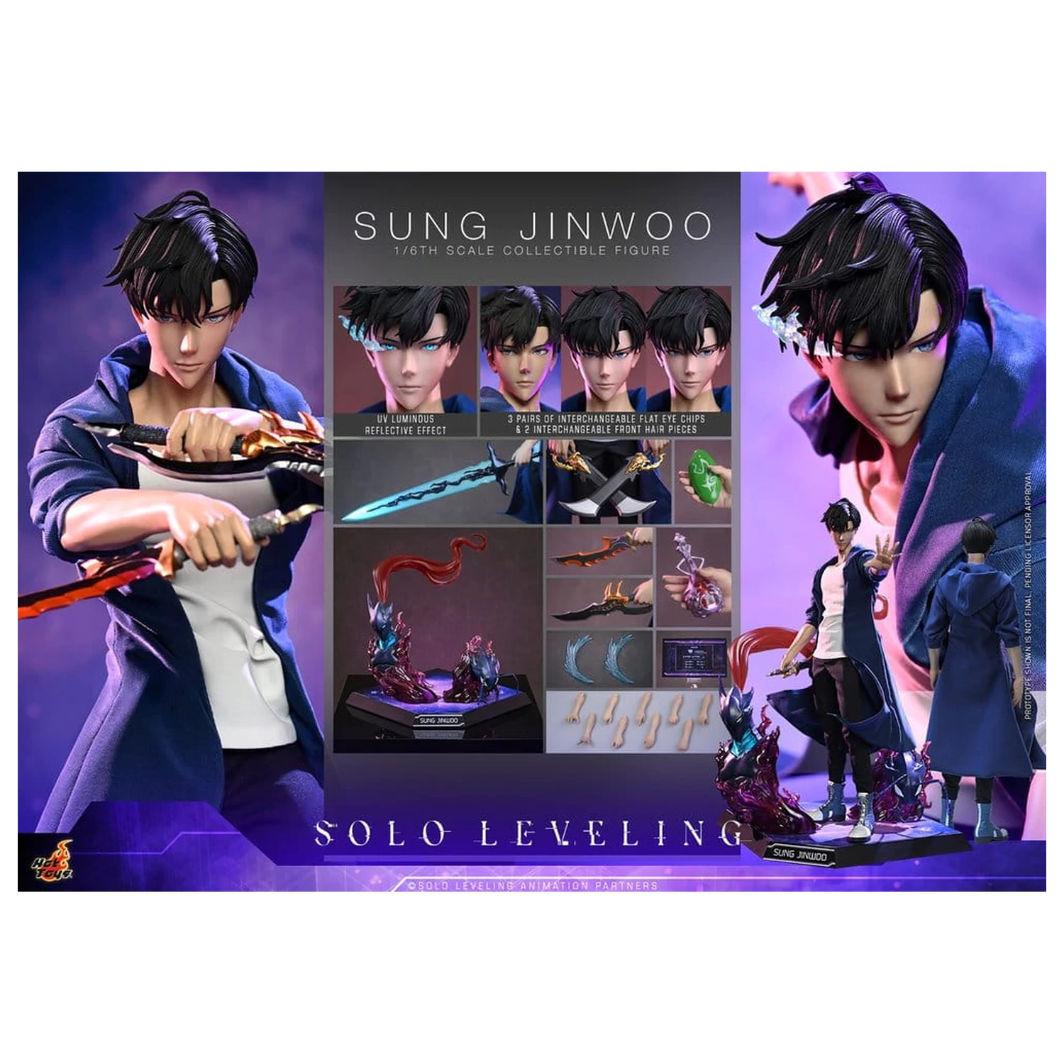 Solo Leveling Figurina de actiune 1/6 Sung Jinwoo 32 cm poza produsului