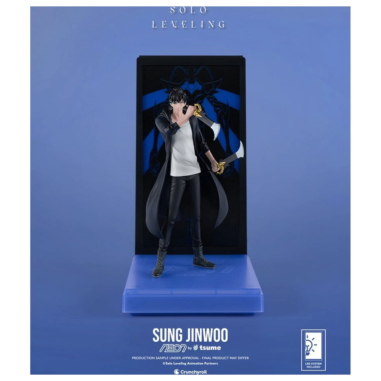 Figurine neon Solo Leveling 1/9 Sung Jinwoo 20 cm poza produsului