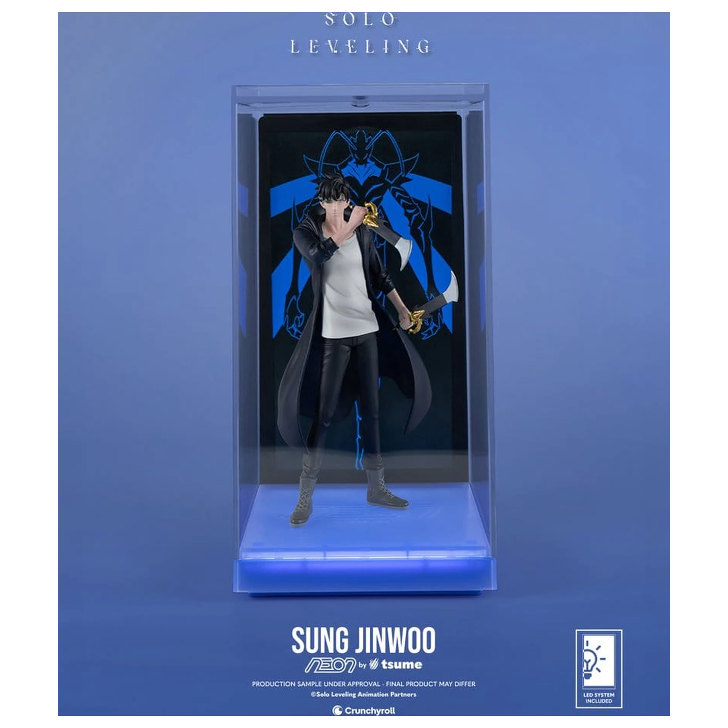 Figurine neon Solo Leveling 1/9 Sung Jinwoo 20 cm poza produsului