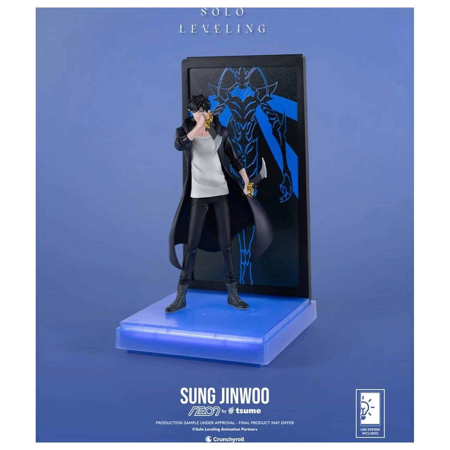 Figurine neon Solo Leveling 1/9 Sung Jinwoo 20 cm poza produsului